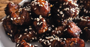 These sticky sesame mushrooms taste like plant-based takeout perfection