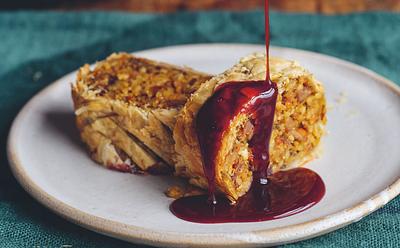 Vegan Christmas Day 6: Mushroom and Pumpkin Wellington