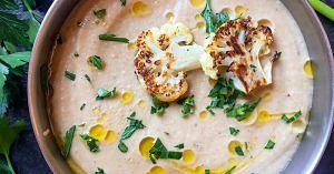 Easy Vegan Roasted Cauliflower Soup Recipe