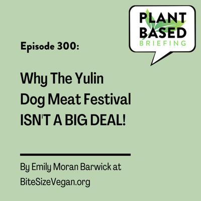 300: Why The Yulin Dog Meat Festival Isn't a Big Deal! By Emily Moran Barwick at BiteSizeVegan.org