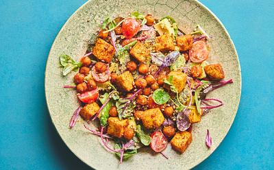 Roasted Chickpea And Tofu Salad