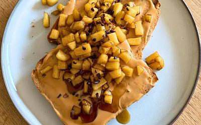 Zero Waste Caramelized Apple Toast