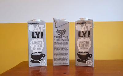 Oatly Adds ‘Trust The Processed’ Label To Milk Cartons
