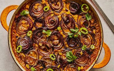 This Baked Apricot Dal Is A Gorgeous Dinner Centerpiece