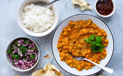 Roasted Red Pepper And Chickpea Korma