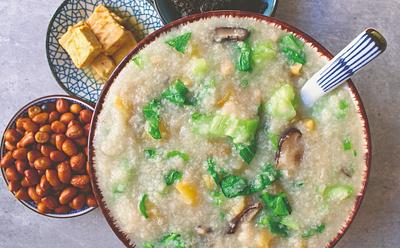Pak Choi Congee (Chinese Rice Porridge)