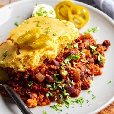 Chili Cornbread Casserole (Vegan)