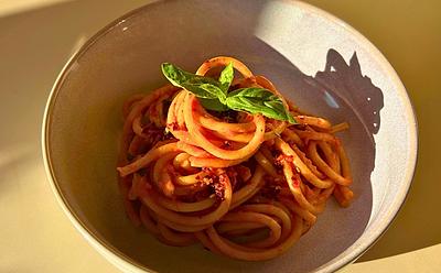 Chili Crisp And Red Miso Vodka Marinara Sauce