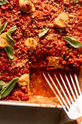 Vegan Lasagna with Tofu Cashew Ricotta & Extra Veggies
