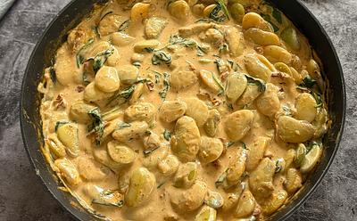 Creamy Harissa Butter Beans