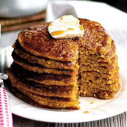 Vegan Sweet Potato Pancakes With Cinnamon and Nutmeg