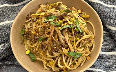 Oyster Mushroom And Preserved Lemon Pasta