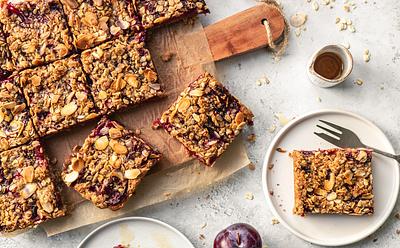 Almond And Plum Sheet Cake