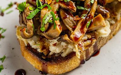 Butter Beans And Mushrooms On Toast