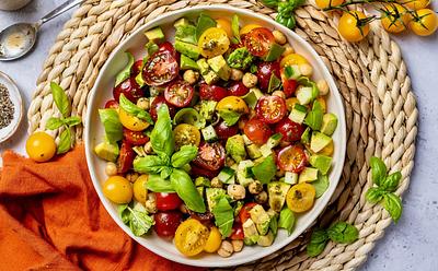 Fresh Cherry Tomato And Chickpea Salad