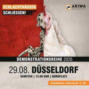 Demo in Düsseldorf: „Schlachthäuser schließen!“