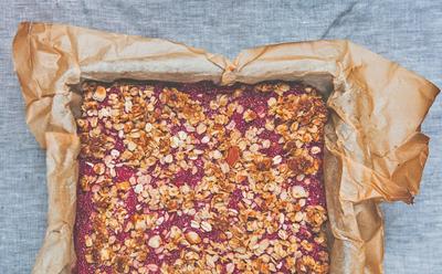 Ginger-Infused Strawberry Oat Bake