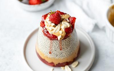 Peanut Butter Jelly Chia Pudding