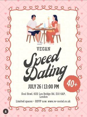 VEGAN Speed Dating 40+