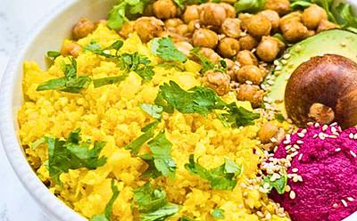 Easy Turmeric Cauliflower Rice