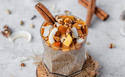 Chai Spice Chia Pudding With Cinnamon Apple