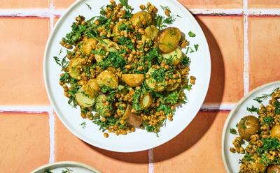 Herby Potato Salad With Grainy Mustard Vinaigrette