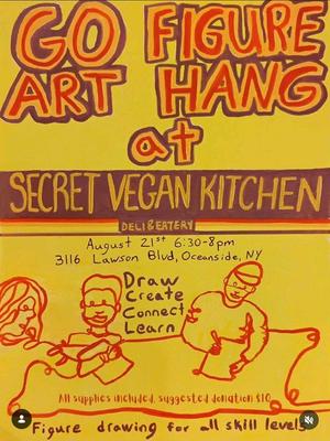 Go Figure Art Hang at Secret Vegan Kitchen