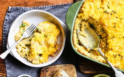 Macaroni ‘Cheese’ And Cauliflower Bake (High-Protein)