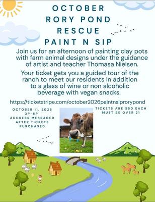 OCTOBER RORY POND RESCUE PAINT N SIP