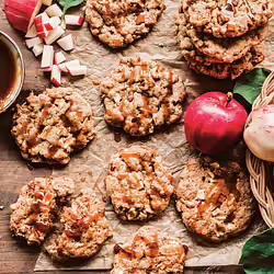 Vegan Caramel Apple Pecan Pie Cookies