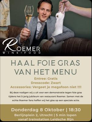 8 Oktober 18:30 Utrecht STOP FOIE GRAS