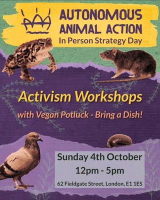 Activism Workshops with Vegan Potluck - Bring a Dish!