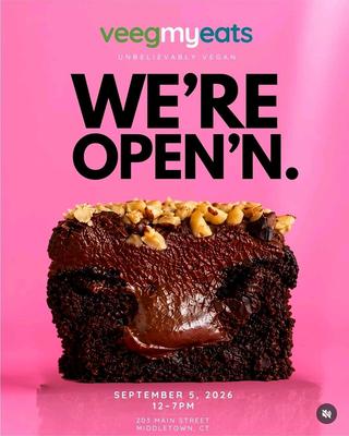 WE'RE OPEN'N. VEEGMYEATS