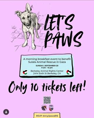 LET'S PAWS -A morning breakfast event to benefit Sulala Animal Rescue in Gaza