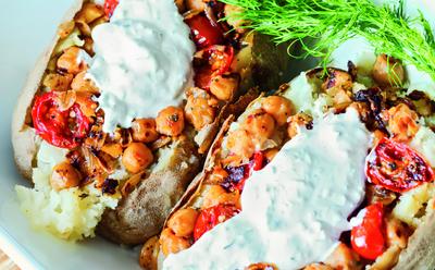 Greek-Seasoned Loaded Baked Potatoes