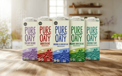 Glebe Farm Builds Coconut Drink on British Oats as PureOaty Range Is Redesigned