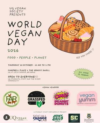 UQ VEGAN SOCIETY PRESENTS WORLD VEGAN DAY 2026