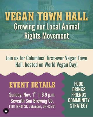 VEGAN TOWN HALL Growing our Local Animal Rights Movement