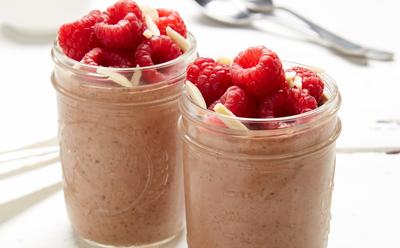 Decadent Raspberry, Chocolate, And Almond Chia Pudding