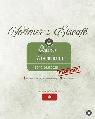 Veganes Wochenende Vollmer's Eiscafé