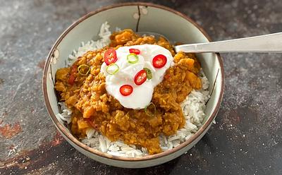 Pumpkin And Red Lentil Curry