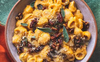 Try This Creamy Pumpkin Pasta With Maple Sage And Pecan Crumb