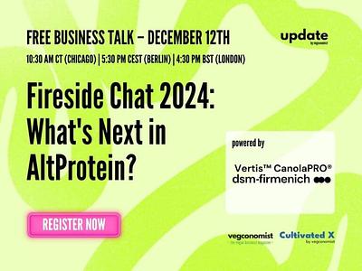 Session 7 of the ‘update’ Webtalk Series: Reflecting on 2024 and Future Prospects – What’s Next in the Alt Protein Industry?